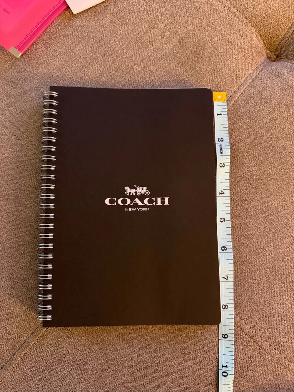 Coach Black Spiral Notebook Refill